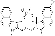 2-[3-(7-Bromo-1,1,3-trimethyl-1,3-dihydrobenzo[e]indol-2-ylidene)propenyl]-1,1,3-trimethyl-1h-benzo[e]indolium perchlorate Structure,726185-88-2Structure