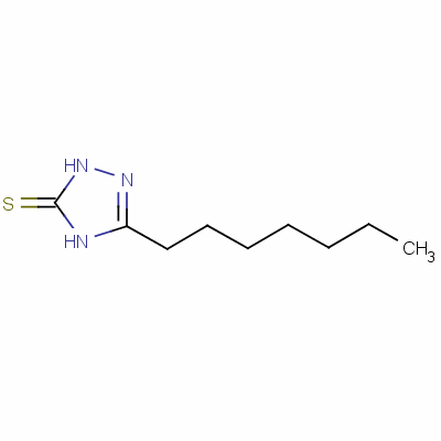 3H-1,2,4-triazole-3-thione, 5-heptyl-2,4-dihydro- Structure,7271-49-0Structure