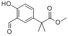 Benzeneacetic acid, 3-formyl-4-hydroxy-α,α-dimethyl-, methyl ester Structure,731015-44-4Structure