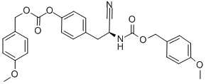 N,o-bis(4-methoxybenzyloxycarbonyl)-(s)-2-amino-3-(4-hydroxyphenyl)propionitrile Structure,73148-72-8Structure