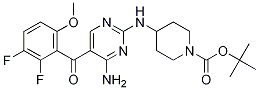 Tert-butyl 4-(4-amino-5-(2,3-difluoro-6-methoxybenzoyl)pyrimidin-2-ylamino)piperidine-1-carboxylate Structure,741713-41-7Structure