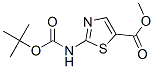 Methyl 2-((tert-butoxycarbonyl)amino)thiazole-5-carboxylate Structure,745078-03-9Structure