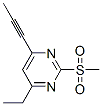 Pyrimidine, 4-ethyl-2-(methylsulfonyl)-6-(1-propynyl)- (9ci) Structure,746620-21-3Structure