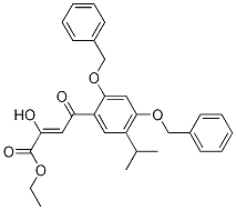 Ethyl4-(2,4-bis(benzyloxy)-5-isopropylphenyl)-2-hydroxy-4-oxobut-2-enoate Structure,747414-19-3Structure