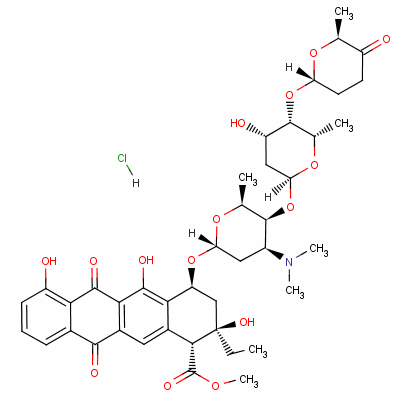 Aclarubicin hydrochloride Structure,75443-99-1Structure