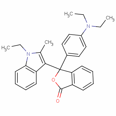 3-[4-(Diethylamino)phenyl]-3-(1-ethyl-2-methyl-1h-indol-3-yl)phthalide Structure,75805-17-3Structure