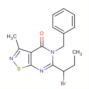 5-Benzyl-6-(1-bromo-propyl)-3-methyl-5h-isothiazolo[5,4-d]pyrimidin-4-one Structure,758721-57-2Structure