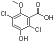 2,5-Dichloro-3-hydroxy-6-methoxybenzoic acid Structure,7600-50-2Structure