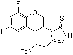 (R)-5-(2-aminoethyl)-1-(6,8-difluorochroman-3-yl)-1,3-dihydroimidazole-2-thione Structure,760173-05-5Structure