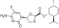 (2R,5S)-5-(4-amino-5-fluoro-2-oxo-1(2H)-pyrimidinyl)-1,3-Oxathiolane-2-carboxylic acid, (1R,2S,5R)-5-methyl-2-(1-methylethyl)cyclohexyl ester Structure,764659-72-5Structure