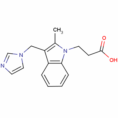 3-(1H-imidazol-1-ylmethyl)-2-methyl-1h-indole-1-propanoic acid Structure,76894-77-4Structure