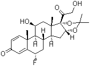 (6A,11b,16a)-6-fluoro-11,21-dihydroxy-16,17-[(1-methylethylidene)bis(oxy)]-pregna-1,4-diene-3,20-dione Structure,77326-96-6Structure