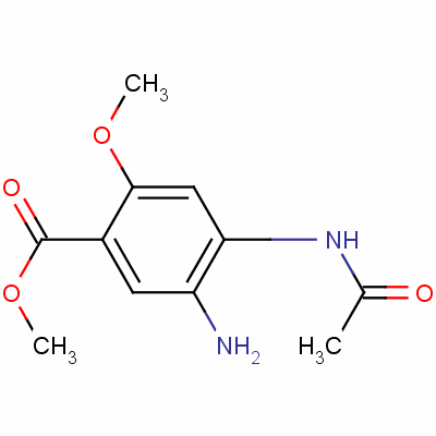 4-Acetylamino-5-amino-2-methoxybenzoic acid methyl ester Structure,77495-40-0Structure