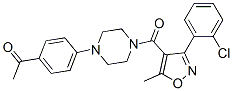 Ethanone, 1-[4-[4-[[3-(2-chlorophenyl)-5-methyl-4-isoxazolyl]carbonyl]-1-piperazinyl]phenyl]- Structure,775300-34-0Structure