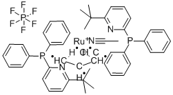 Acetonitrilebis[2-diphenylphosphino-6-t-butylpyridine]cyclopentadienylruthenium(II) hexafluorophosphate Structure,776230-17-2Structure