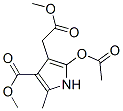 Methyl 5-(acetyloxy)-4-(2-methoxy-2-oxoethyl)-2-methyl-1h-pyrrole-3-carboxylate Structure,77978-85-9Structure