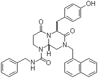 (6S,9as)-n-benzyl-6-(4-hydroxybenzyl)-8-(naphthalen-1-ylmethyl)-4,7-dioxooctahydro-1h-pyrazino[1,2-a]pyrimidine-1-carboxamide Structure,780757-88-2Structure