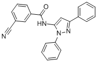 3-Cyano-n-(1,3-diphenyl-1h-pyrazol-5-yl)benzamide Structure,781652-57-1Structure