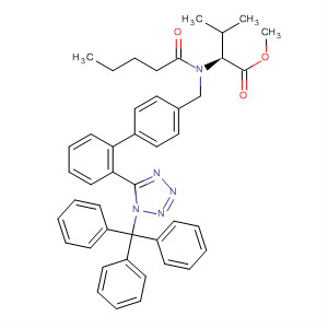 (S)-methyl3-methyl-2-(n-((2-(1-trityl-1h-tetrazol-5-yl)-[1,1-biphenyl]-4-yl)methyl)pentanamido)butanoate Structure,781664-81-1Structure