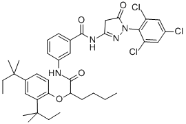 N-[5-OXO-1-(2,4,6-TRICHLOROPHENYL)-2-PYRAZOLIN-3-YL]-3-[2-(2,4-DI-T-PENTYLPHENOXY)HEXANAMIDO]BENZAMI Structure,78819-61-1Structure