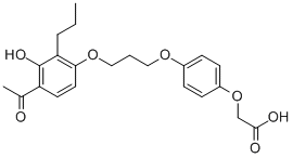 Acetic acid, 2-[4-[3-(4-acetyl-3-hydroxy-2-propylphenoxy)propoxy]phenoxy]- Structure,79558-09-1Structure