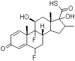 Androsta-1,4-diene-17-carbothioic acid, 6,9-difluoro-11,17-dihydroxy-16-methyl-3-oxo-,(6Α,11Β,16Α,17Α) Structure,80473-92-3Structure