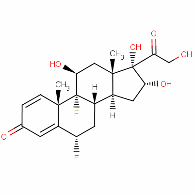 6-Alpha,9-alpha-difluoro-11-beta,16-alpha,17-alpha,21-tetrahydroxypregna-1,4-diene-3,20-dione Structure,807-38-5Structure