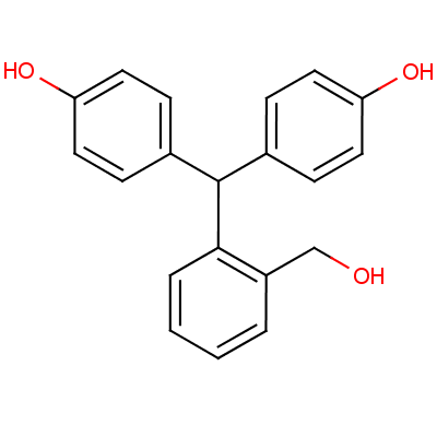 2-[Bis(4-hydroxyphenyl)methyl]benzyl alcohol Structure,81-92-5Structure