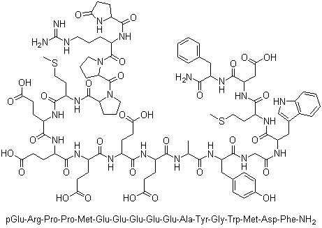 Pyr-arg-pro-pro-met-glu-glu-glu-glu-glu-ala-tyr-gly-trp-met-asp-phe-nh2 Structure,81123-06-0Structure