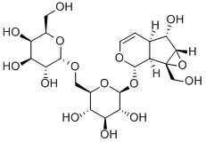 Rhmannioside a/rehmannioside a/[(1as,1bα,5aα,6aβ)-1a,1b,2,5a,6,6a-hexahydro-6α-hydroxy-1aβ-(hydroxymethyl)oxireno[4,5]cyclopenta[1,2-c]pyran-2α-yl]6-o-α-d-galactopyranosyl-β-d-glucopyranoside Structure,81720-05-0Structure