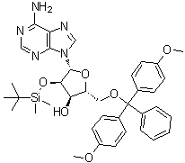 Adenosine, 5-o-[bis(4-methoxyphenyl)phenylmethyl]-2-o-[(1,1-dimethylethyl)dimethylsilyl]- Structure,81794-13-0Structure