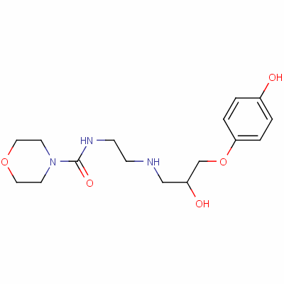 N-(2-(2-hydroxy-3-(4-hydroxyphenoxy)propylamino)ethyl)morpholine-4-carboxamide Structure,81801-12-9Structure