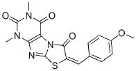 Thiazolo[2,3-f]purine-2,4,6(1h,3h,7h)-trione, 7-[(4-methoxyphenyl)methylene]-1,3-dimethyl- Structure,82331-19-9Structure