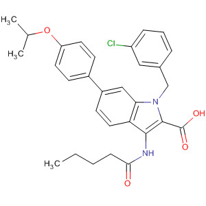 1-(3-Chlorobenzyl)-6-(4-isopropoxyphenyl)-3-pentanamido-1h-indole-2-carboxylic acid Structure,825624-40-6Structure