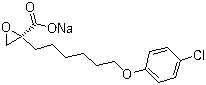 Sodium (s)-2-(6-(4-chlorophenoxy)hexyl)oxirane-2-carboxylate Structure,828934-43-6Structure