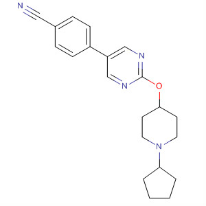 Benzonitrile, 4-[2-[(1-cyclopentyl-4-piperidinyl)oxy]-5-pyrimidinyl]- Structure,832734-48-2Structure