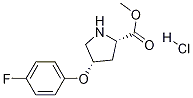 L-proline, 4-(4-fluorophenoxy)-, methyl ester, hydrochloride, cis- (9ci) Structure,83552-07-2Structure