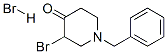 1-Benzyl-3-bromo-piperidin-4-one hydrobromide Structure,83877-88-7Structure