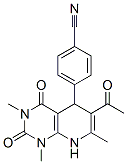 4-(6-Acetyl-1,3,7-trimethyl-2,4-dioxo-1,2,3,4,5,8-hexahydropyrido[2,3-d]pyrimidin-5-yl)benzonitrile Structure,838845-73-1Structure