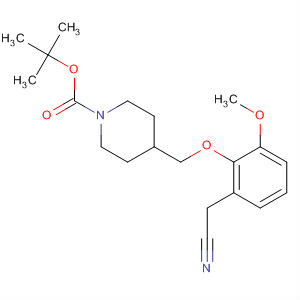 Tert-butyl 4-((2-(cyanomethyl)-6-methoxyphenoxy)methyl)piperidine-1-carboxylate Structure,838855-91-7Structure