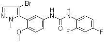 1-[3-(4-Bromo-1-methyl-1h-pyrazol-5-yl)-4-methoxyphenyl]-3-(2,4-difluorophenyl)urea Structure,839713-36-9Structure