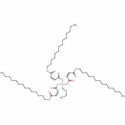 Tetradecyl (2z)-6-butyl-4,8,11-trioxo-6-{[(2z)-4-oxo-4-(tetradecyloxy)-2-butenoyl]oxy}-5,7,12-trioxa-6-stannahexacosa-2,9-dien-1-oate Structure,84029-75-4Structure