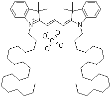 1-Icosyl-2-[(e)-3-(1-icosyl-3,3-dimethyl-1,3-dihydro-2h-indol-2-ylidene)-1-propenyl]-3,3-dimethyl-3h-indolium perchlorate Structure,84109-13-7Structure