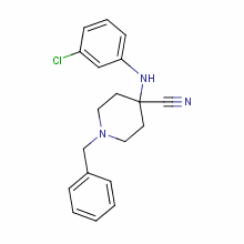 1-Benzyl-4-[(3-chlorophenyl)amino]piperidine-4-carbonitrile Structure,84254-99-9Structure