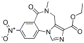 Ethyl5-methyl-8-nitro-6-oxo-5,6-dihydro-4h-benzo[f]imidazo[1,5-a][1,4]diazepine-3-carboxylate Structure,84377-97-9Structure