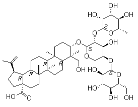 23-Hydroxyl lup-20(29)-en-28-oic acid, 3-o-?-d-glucopyranosyl(1→4)[-l-rhamnopyranosyl) (1→2)--l-arabinopyranoside Structure,848784-85-0Structure