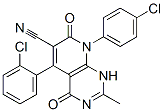 Pyrido[2,3-d]pyrimidine-6-carbonitrile, 5-(2-chlorophenyl)-8-(4-chlorophenyl)-1,4,7,8-tetrahydro-2-methyl-4,7-dioxo- (9ci) Structure,848944-82-1Structure