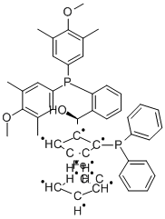 (S)-(-)-[(s)-2-diphenylphosphinoferrocenyl ][2-bis(3,5-dimethyl-4-methoxyphenyl)phosphinophenyl ]methanol Structure,851308-47-9Structure