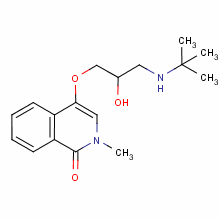 4-(3-Tert-butylamino-2-hydroxypropoxy)-2-methyl-1-isoquinolinone Structure,85136-71-6Structure