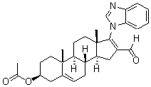 (3S,8r,9s,10r,13s,14s)-17-(1h-benzo[d]imidazol-1-yl)-16-formyl-10,13-dimethyl-2,3,4,7,8,9,10,11,12,13,14,15-dodecahydro-1h-cyclopenta[a]phenanthren-3-yl acetate Structure,851895-78-8Structure